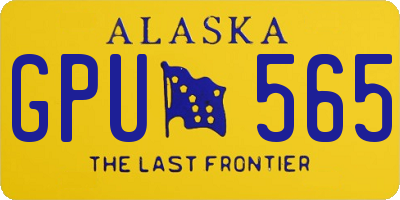 AK license plate GPU565