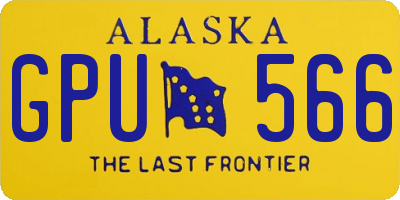 AK license plate GPU566