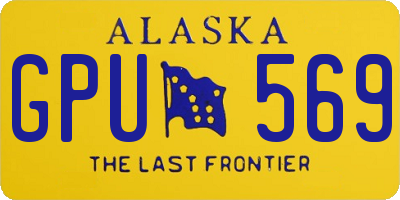 AK license plate GPU569