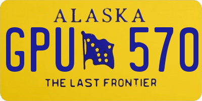 AK license plate GPU570