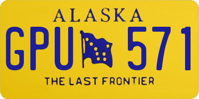 AK license plate GPU571