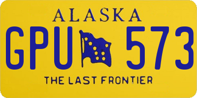 AK license plate GPU573