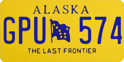 AK license plate GPU574