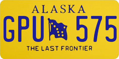AK license plate GPU575
