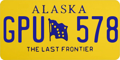 AK license plate GPU578