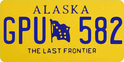 AK license plate GPU582