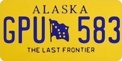 AK license plate GPU583