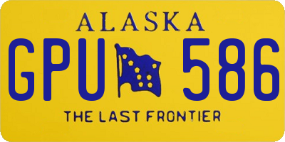AK license plate GPU586
