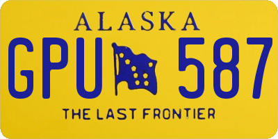 AK license plate GPU587