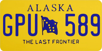 AK license plate GPU589