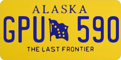 AK license plate GPU590