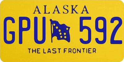 AK license plate GPU592