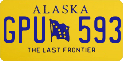 AK license plate GPU593