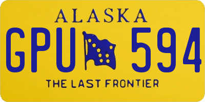 AK license plate GPU594