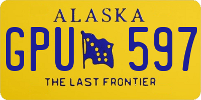 AK license plate GPU597