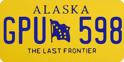 AK license plate GPU598