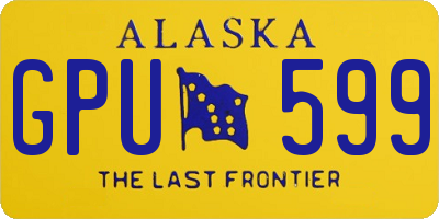 AK license plate GPU599