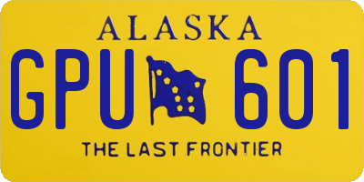 AK license plate GPU601