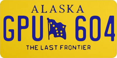 AK license plate GPU604