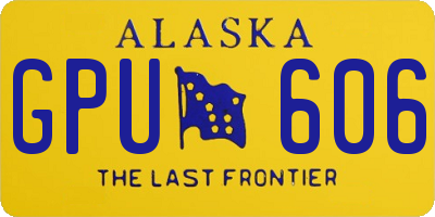 AK license plate GPU606