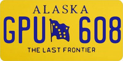 AK license plate GPU608