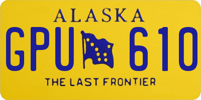 AK license plate GPU610