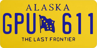 AK license plate GPU611