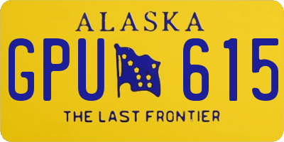 AK license plate GPU615