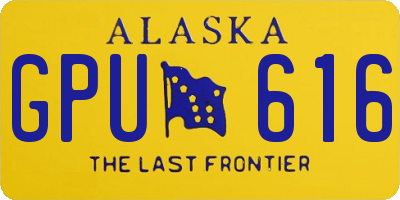 AK license plate GPU616