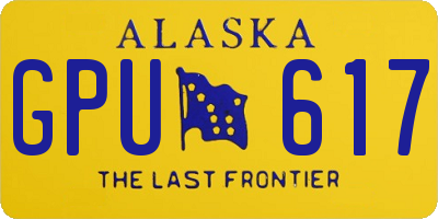 AK license plate GPU617