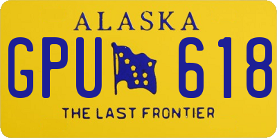 AK license plate GPU618