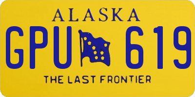 AK license plate GPU619