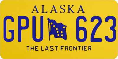 AK license plate GPU623