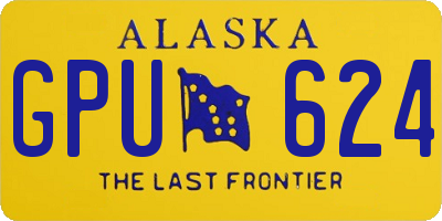 AK license plate GPU624