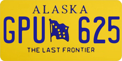 AK license plate GPU625