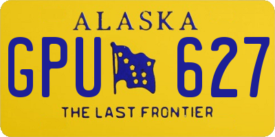 AK license plate GPU627