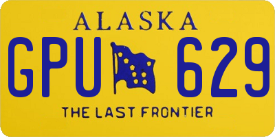 AK license plate GPU629