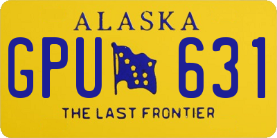 AK license plate GPU631