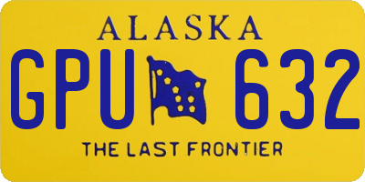 AK license plate GPU632