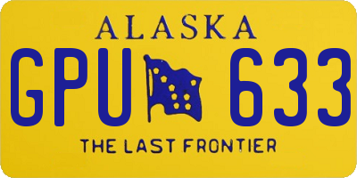 AK license plate GPU633
