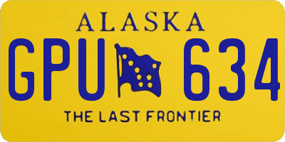 AK license plate GPU634