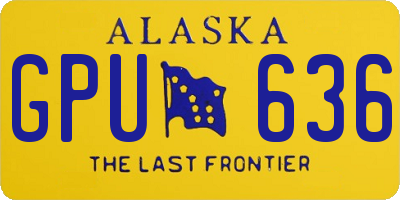 AK license plate GPU636