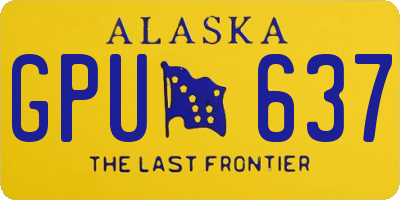 AK license plate GPU637
