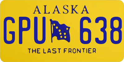 AK license plate GPU638