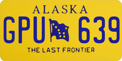 AK license plate GPU639