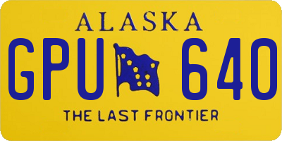 AK license plate GPU640