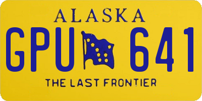 AK license plate GPU641