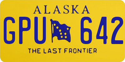 AK license plate GPU642