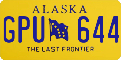 AK license plate GPU644
