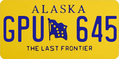 AK license plate GPU645